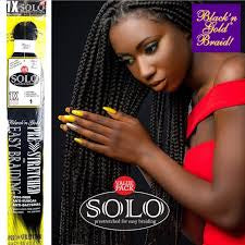 Black N Gold Solo Pre Stretched Braiding Hair