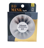 MIZ LASH 3D Mink Eyelashes 25MM #01